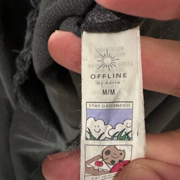 Offline by Aerie Oversized Black Corduroy 1/4 Zip Pullover Shacket Pockets, M - Picture 6 of 12